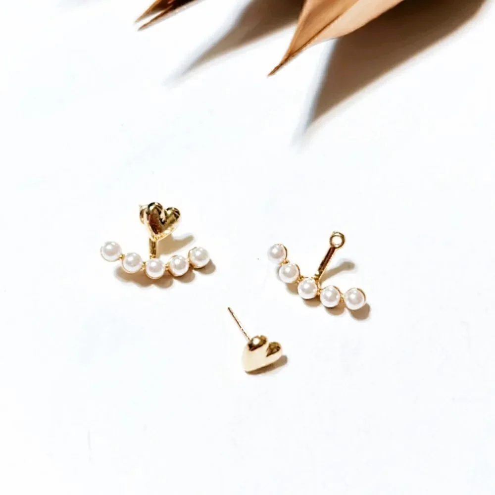 heart  pearl earrings H200